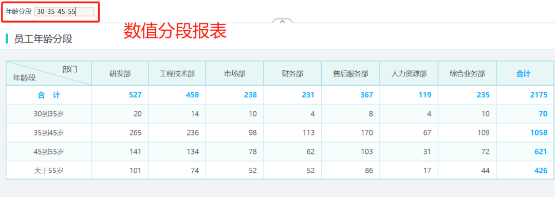 參數分段報表